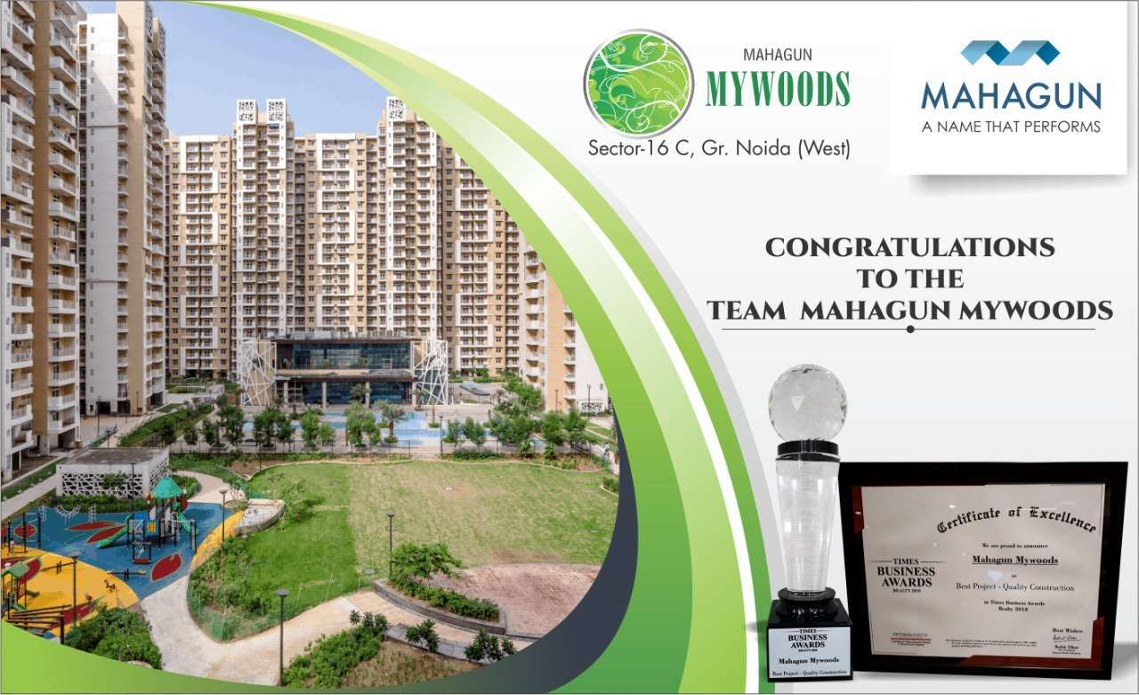 Mahagun Mywoods awarded The Best Project in Quality Construction 2018
